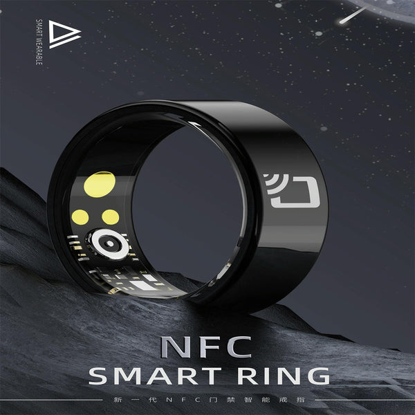 Smart Ring With Heart Rate Blood Oxygen Sleep Monitoring And Multiple Sports Modes Black Size 13 Activity Trackers