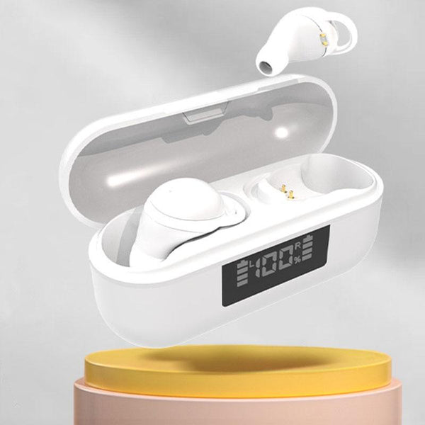 X999 Mini Wireless Noise Reduction Earphones With Digital Display Charging Case White Earbuds