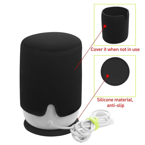 Black Dustproof Case For Homepod / Mini 2 Speaker With Anti Slip Pad Audio Docks & Mini Speakers