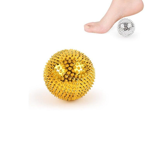 1 Pair Magnetic Massage Balls Relax Muscles & Relieve Pressure 3.2Cm Gold Massagers