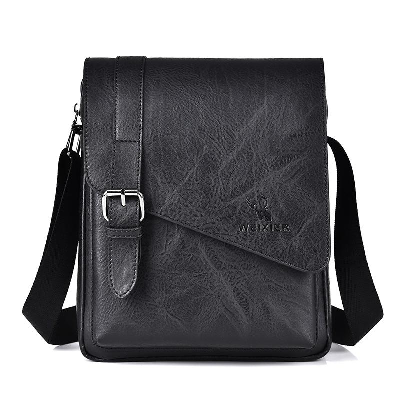 Retro Crossbody Messenger Bag Large Capacity Black Bags