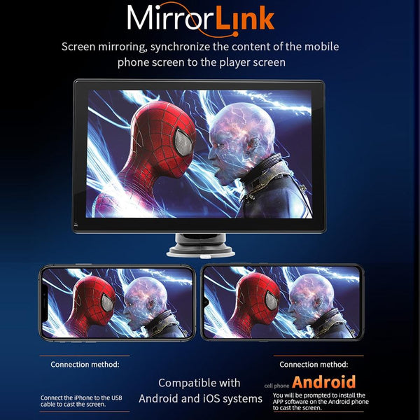 9 Inch Car Mp5 Player With Carplay / Android Auto Black Other Car Audio