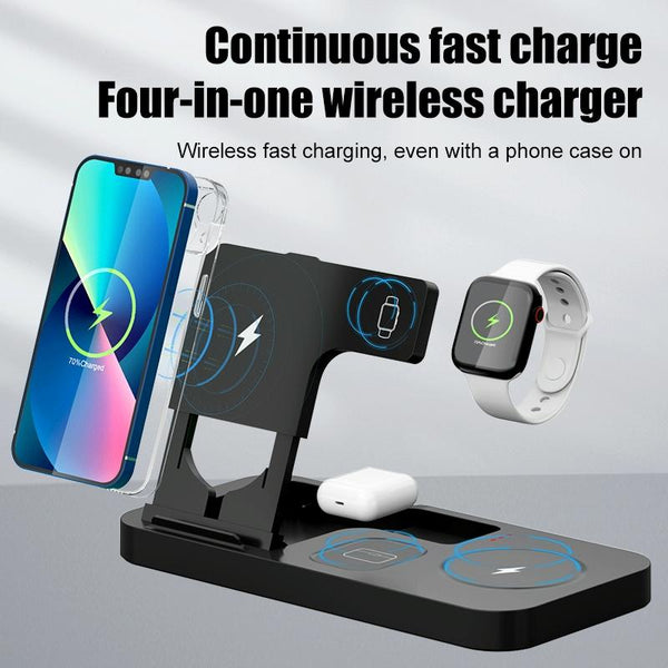 15W 4 In Wireless Phone Charger Black Chargers & Cradles
