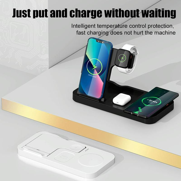 15W 4 In Wireless Phone Charger Black Chargers & Cradles