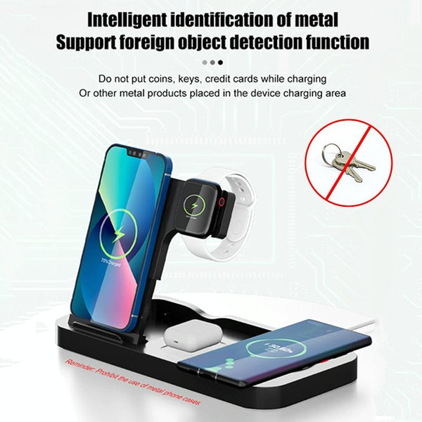 15W 4 In Wireless Phone Charger Black Chargers & Cradles