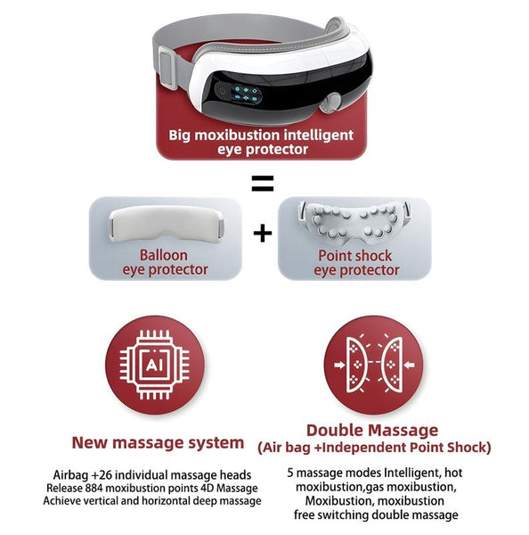 Eye Massager With Hot Compress Black Massagers