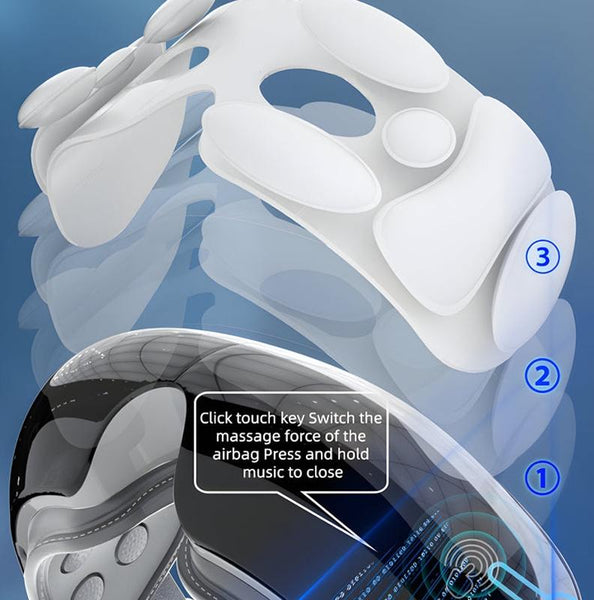 Eye Massager With Hot Compress Black Massagers