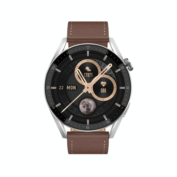 Smart Leather Watch With Colour Screen Black Smart Watches