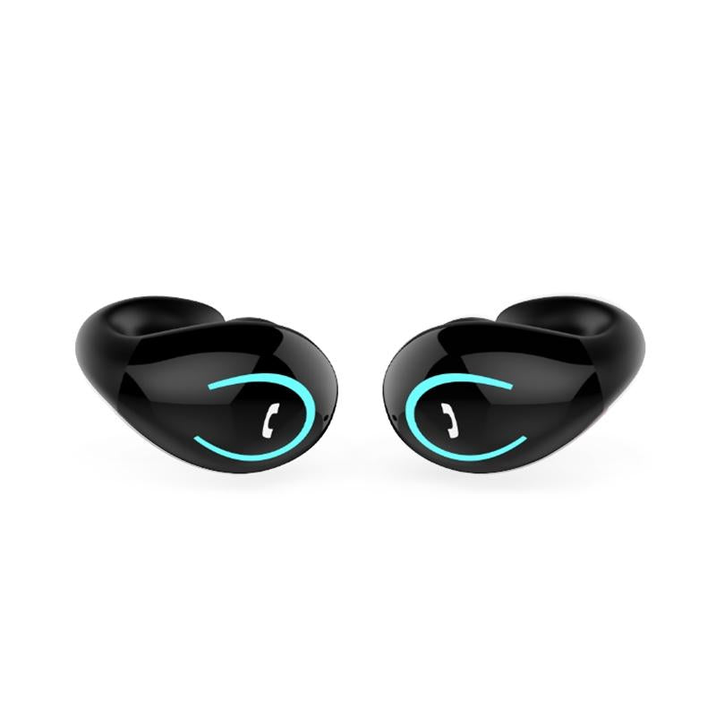 Yx08 Ultra Light Ear Hook Stereo Wireless V5.0 Bluetooth Earphones Black Earbuds