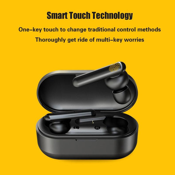 Mini Touch Control Tws Wireless Earphones With Mic & Charger Box Black Chargers & Cradles