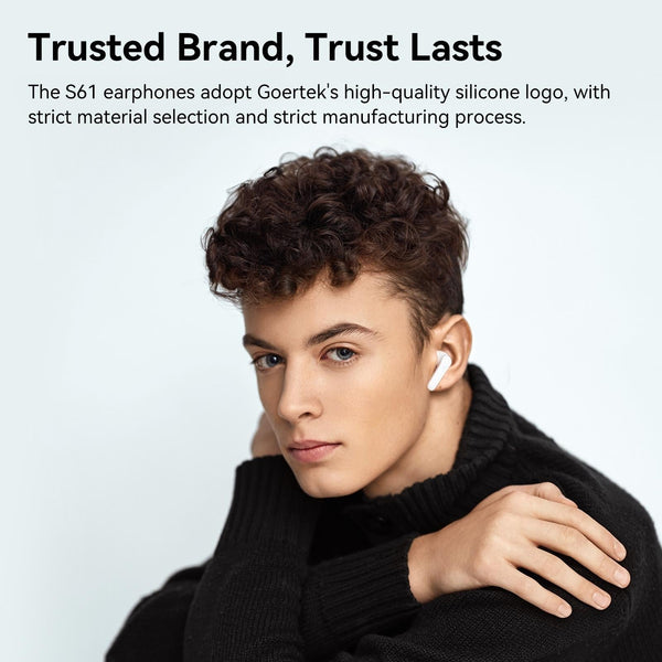 True Wireless Stereo Bluetooth Earphones S61 White Earbuds