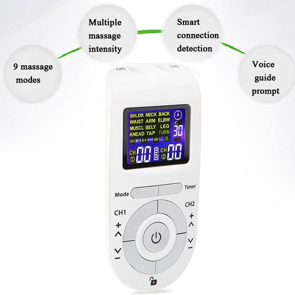 12 Mode Digital Meridian Physiotherapy Instrument Acupuncture Massager White Massagers