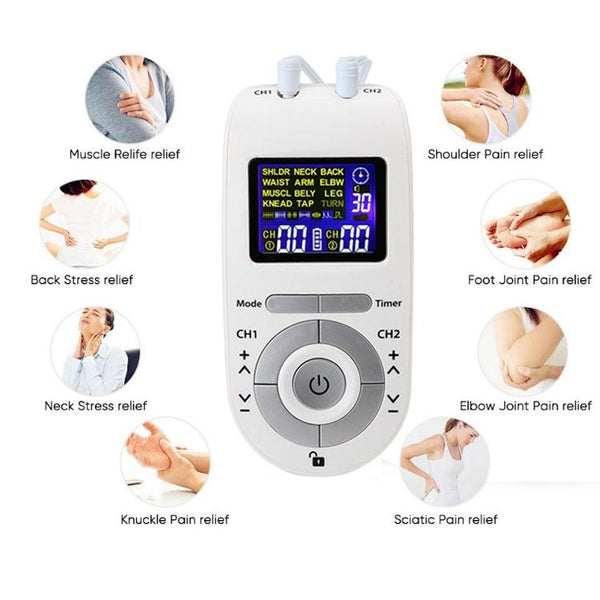 12 Mode Digital Meridian Physiotherapy Instrument Acupuncture Massager White Massagers