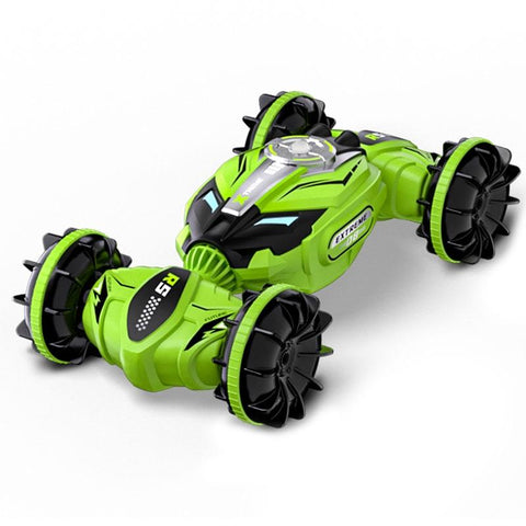 Double Sided 2.4G Rc Amphibious Car 4Wd Green Rc Model Vehicles
