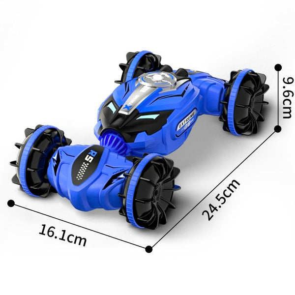Double Sided 2.4G Rc Amphibious Car 4Wd Green Rc Model Vehicles