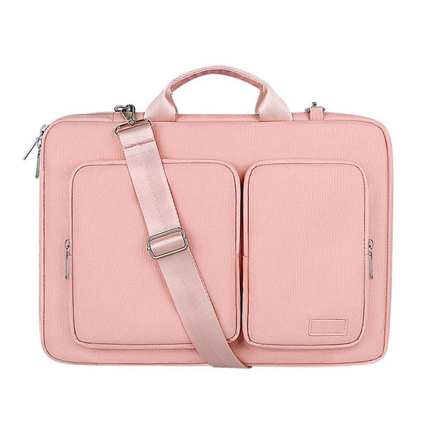 13.3 Inch Detachable Shoulder Laptop Bag Thickened Polyester Pink Laptop Cases & Bags
