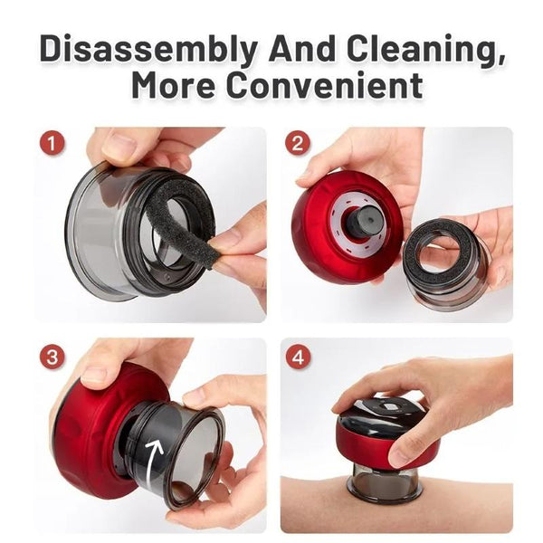 12 Speed Cupping Massager Set With 3 Cups White Massagers