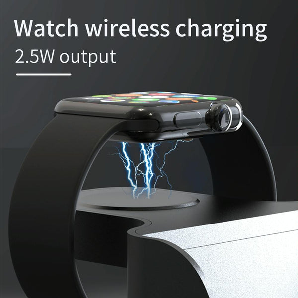 15W 6 In Magnetic Wireless Charger With Clock For Iwatch / Airpods Chargers & Cradles