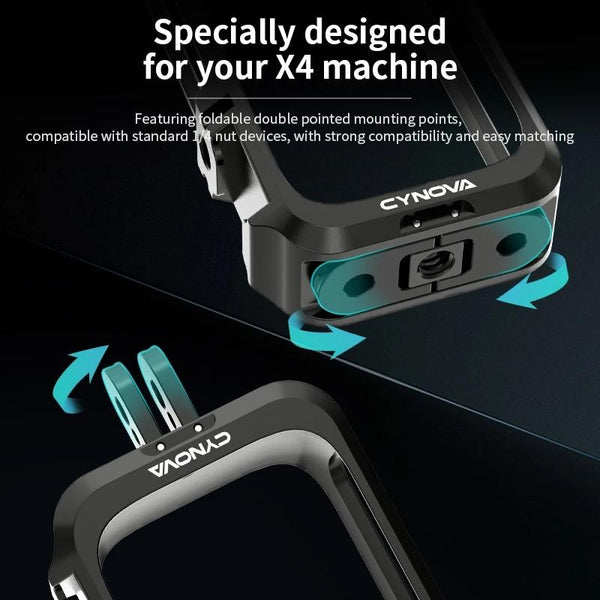 Metal Rabbit Cage And Lens Cover Set For Insta360 X4 Camera Audio Video Accessories Camera Cases Bags & Covers