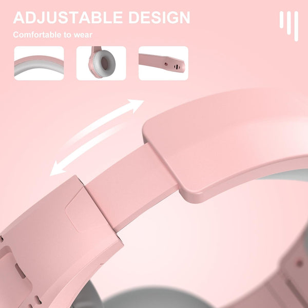 3.5Mm Wired Gaming Headset With Mic Pink Headsets