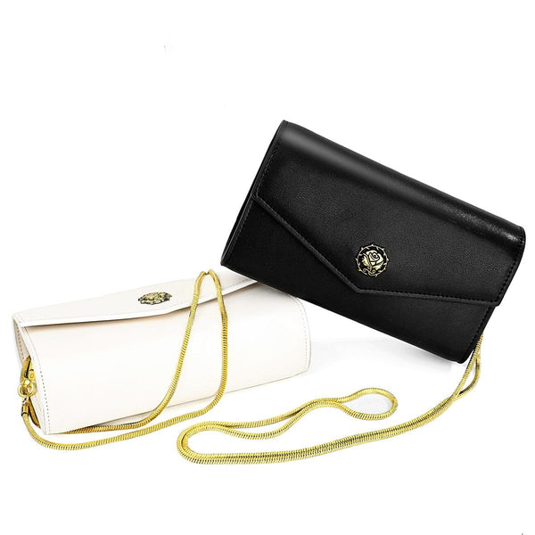 Chic One Shoulder Cowhide Bag For Women Black Parts & Accessories