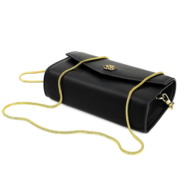 Chic One Shoulder Cowhide Bag For Women Black Parts & Accessories