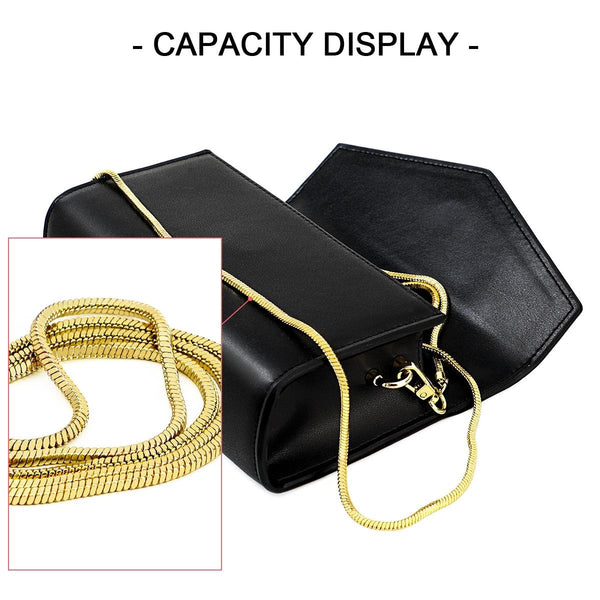 Chic One Shoulder Cowhide Bag For Women Black Parts & Accessories