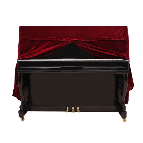 Red Full Cover For Piano 150X60x110cm In Gold Velvet Piano Accessories