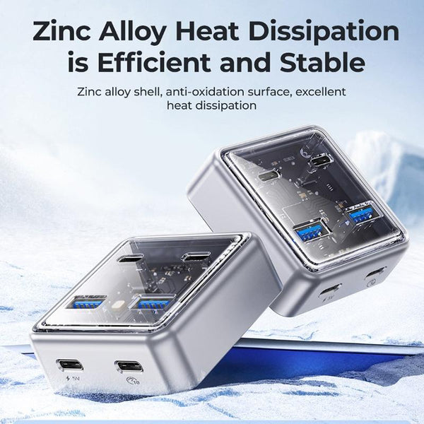 4 Port Usb 3.0 Hub Converter Compact Silver Usb Cables Hubs & Adapters