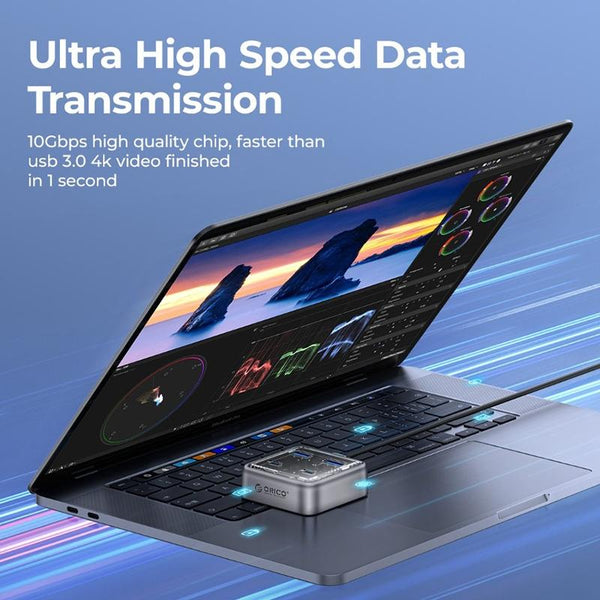 4 Port Usb 3.0 Hub Converter Compact Silver Usb Cables Hubs & Adapters