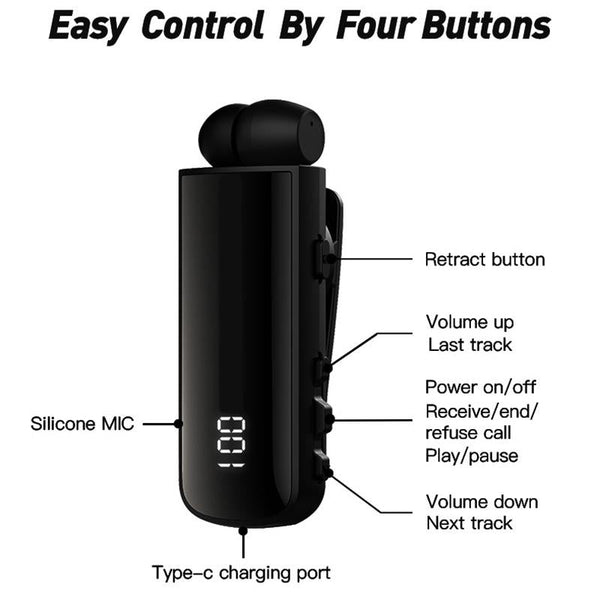 Waterproof Earphones For Driving And Riding Black Earbuds