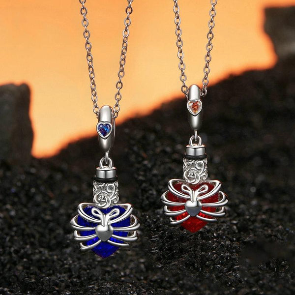 925 Sterling Silver Heart Pendant With Beaded Detail Blue Charms & Pendants