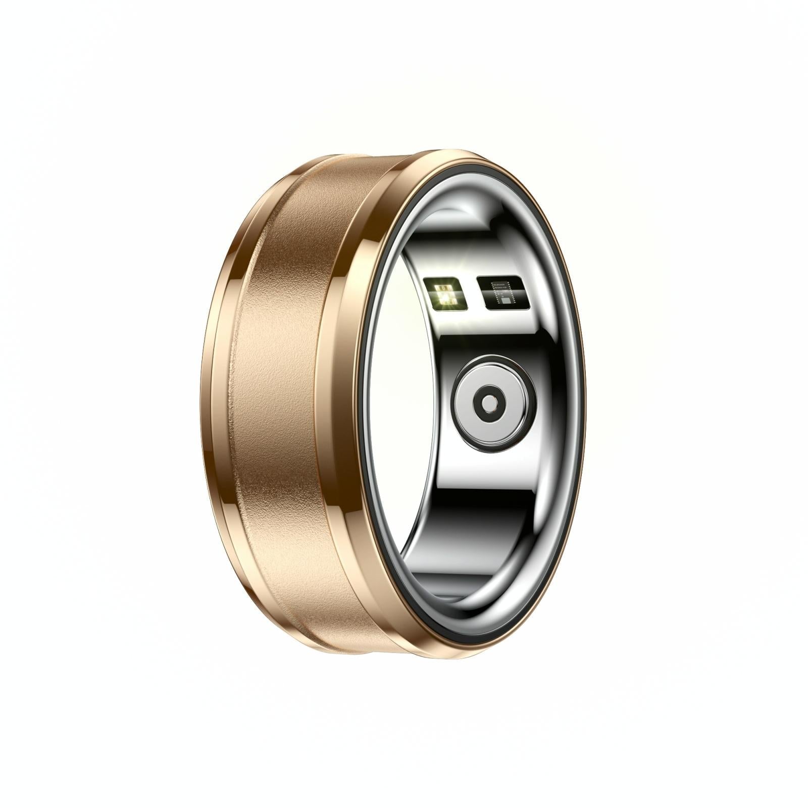 Smart Ring With Heart Rate Blood Oxygen And Sleep Monitoring Size 20 Gold Activity Trackers