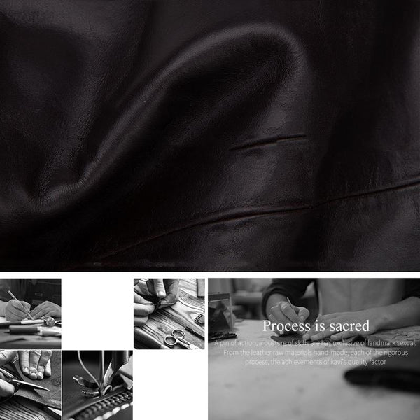 Retro Leather Crossbody Backpack For Men Dark Brown Bags