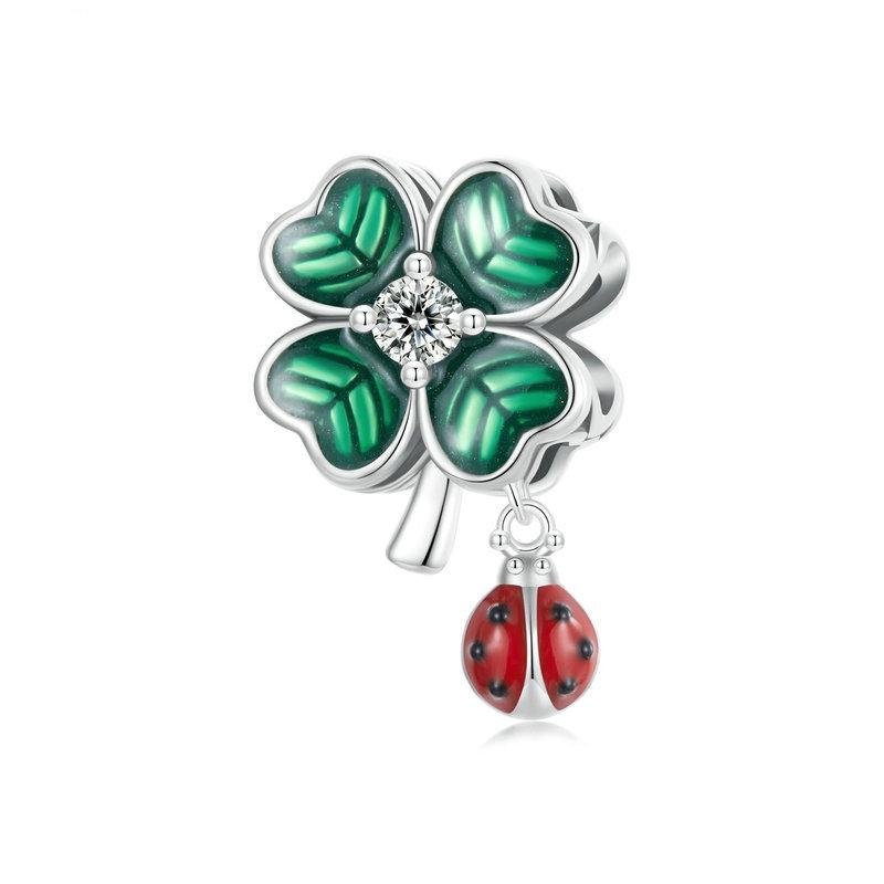 925 Sterling Silver Lucky Ladybug Diy Beads Charms & Pendants