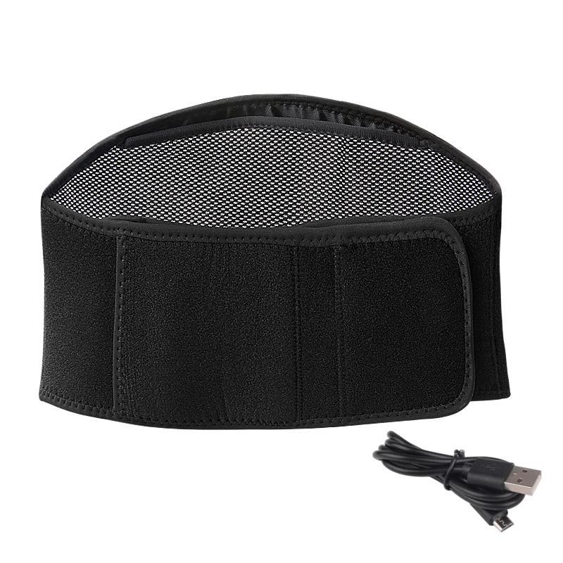 Usb Heated Waist Belt For Sports Therapy Black Belts
