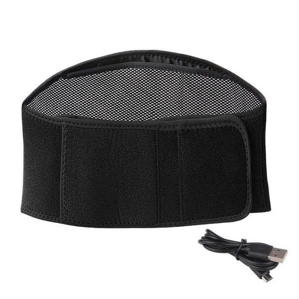 Usb Heated Waist Belt For Sports Therapy Black Belts