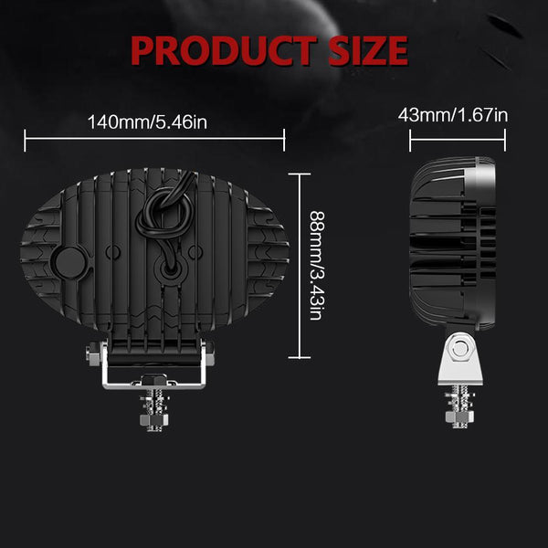 5.5 Inch Elliptical Hybrid Light Car Work Led Car Lights