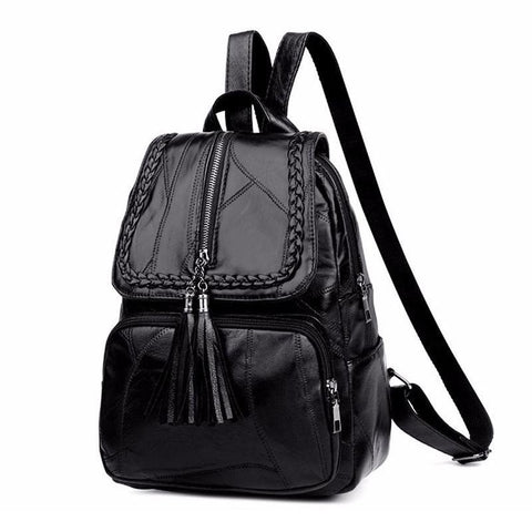 Simple Black Pu Leather Shoulder Bag For Women Women's Bags & Handbags