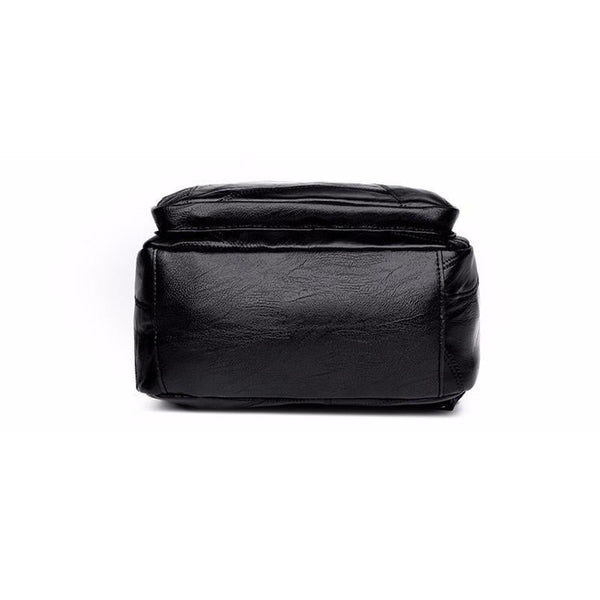 Simple Black Pu Leather Shoulder Bag For Women Women's Bags & Handbags