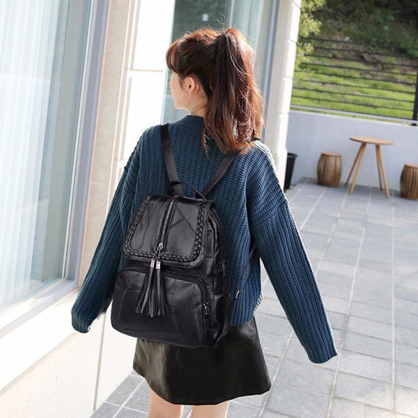 Simple Black Pu Leather Shoulder Bag For Women Women's Bags & Handbags