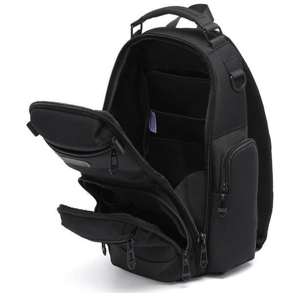 Lightweight Men Waterproof Crossbody Chest Bag Travel Companion Black Bags