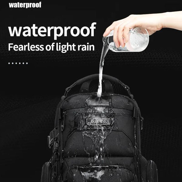 Lightweight Men Waterproof Crossbody Chest Bag Travel Companion Black Bags