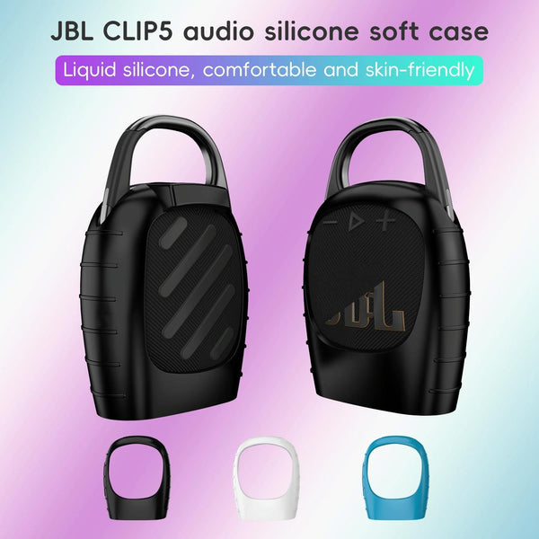 Shockproof Silicone Case For Jbl Clip 5 Bluetooth Speaker Black Cases Covers & Skins
