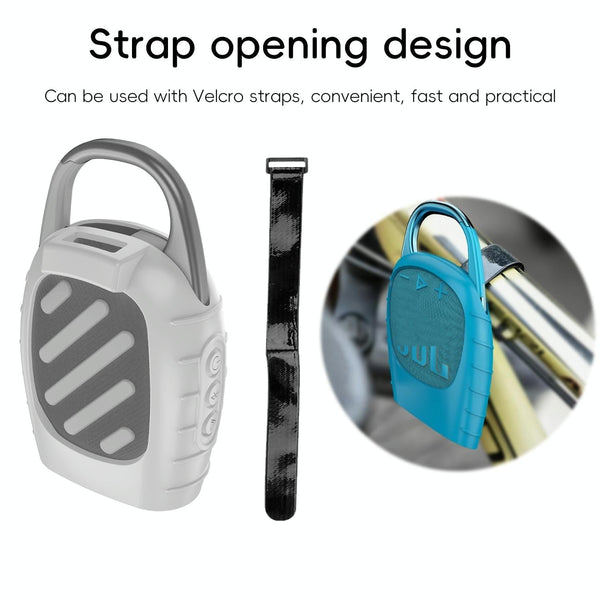 Shockproof Silicone Case For Jbl Clip 5 Bluetooth Speaker Black Cases Covers & Skins