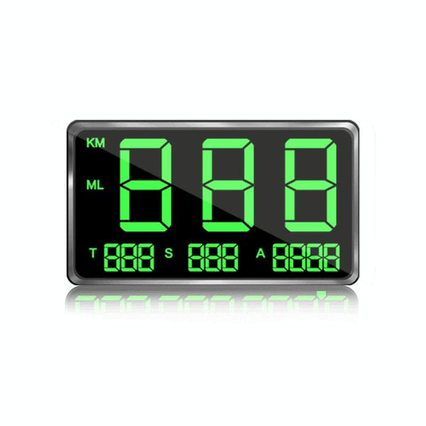 4.5 Inch Hud Car Speed Meter With Overspeed Alarm Mileage Altitude Clock Black Other Car Video