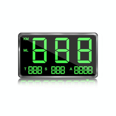 4.5 Inch Hud Car Speed Meter With Overspeed Alarm Mileage Altitude Clock Black Other Car Video