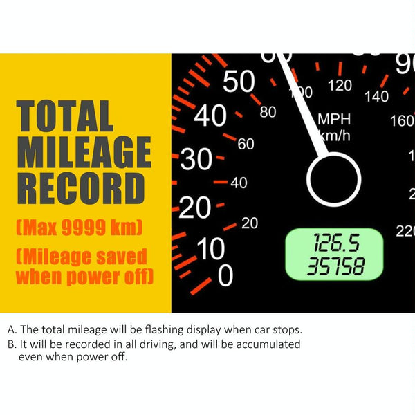 4.5 Inch Hud Car Speed Meter With Overspeed Alarm Mileage Altitude Clock Black Other Car Video