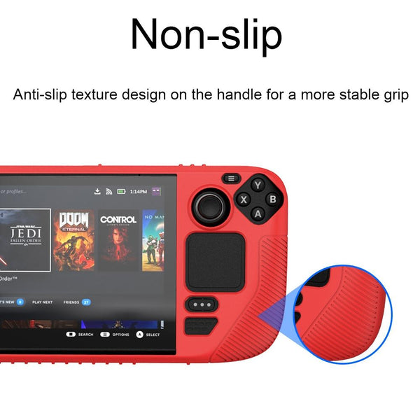 Pocket Console Silicone Case Non Slip Protection For Steam Deck V3 Black Bags Skins & Travel Cases