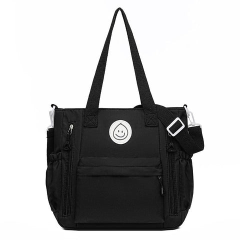 Versatile Contrast Shoulder Bag For Students Black Women's Bags & Handbags